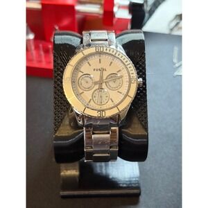 Fossil Multifunction Watch Women Stella Silver White ES2783 Sporty